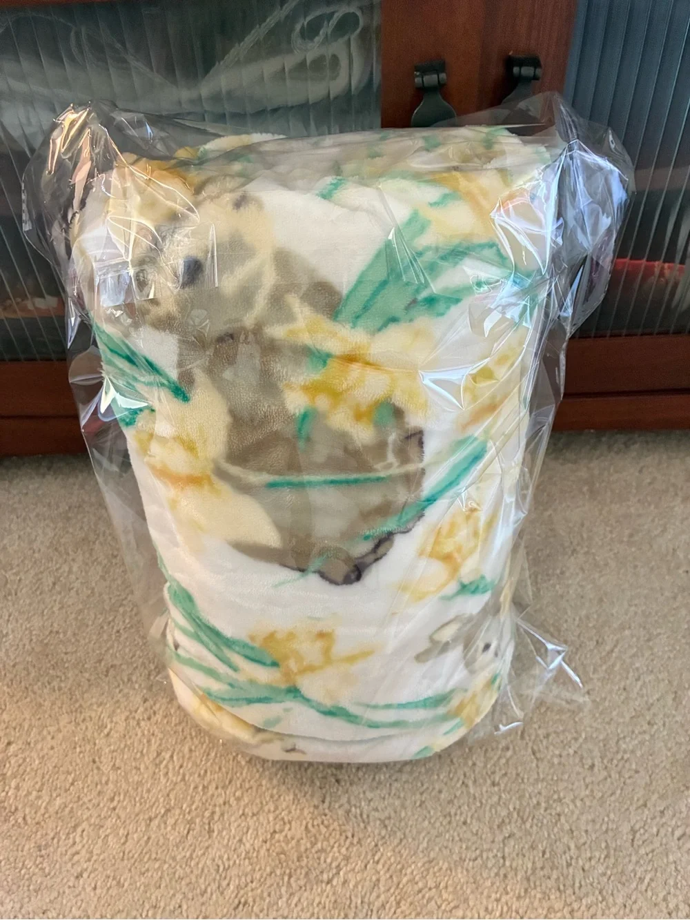 50x72 Bunny Daffodil Plush Fleece Throw Blanket Easter Spring Rabbit Soft